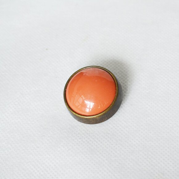Large Orange Pin Button - Picture 3 of 4